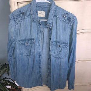 American Eagle Denim Cardigan